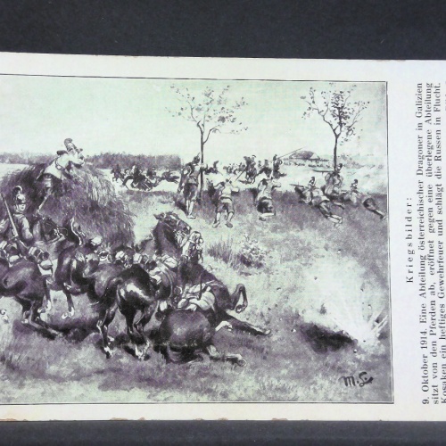 Kriegsbilder 1914 Dragoner in Galizien Österreichische Armee JW 165479