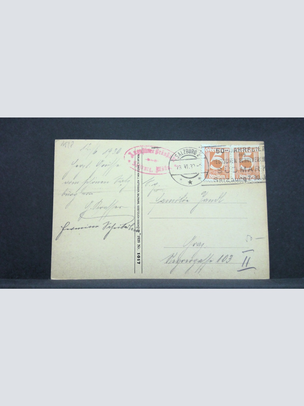 Salzburger Stier "Uns plagt der Bajuvarendurst.." Bier Lederhosen JW 7070