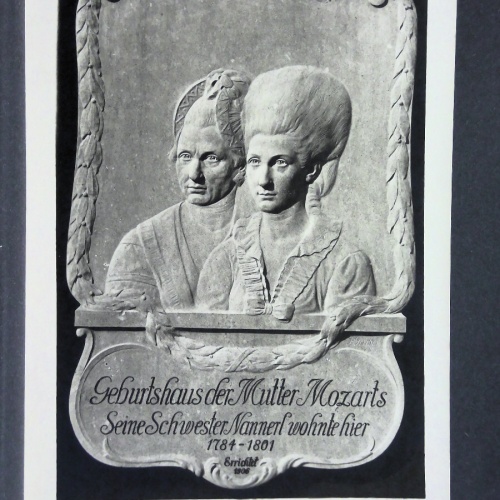 Plakette Geburtshaus Mozart Mutter Wohnhaus Mozart Schwester St Gilgen JW 165574