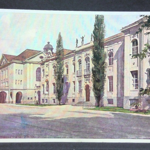 Künstlerkarte Das Mozarhaus in Salzburg Zeichnung JW 21435