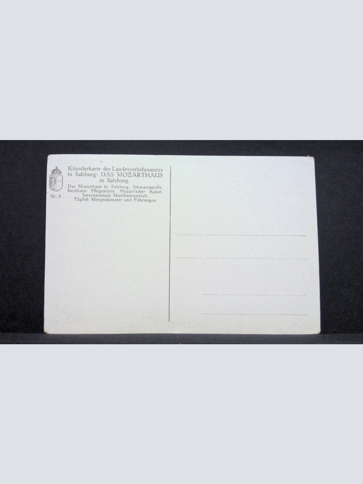 Künstlerkarte Das Mozarhaus in Salzburg Zeichnung JW 21435