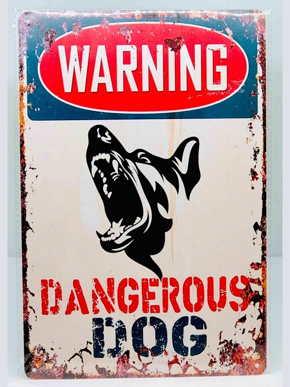 Nostalgie Vintage Retro Blechschild "WARNING Dangerous DOG" 30x20 12065