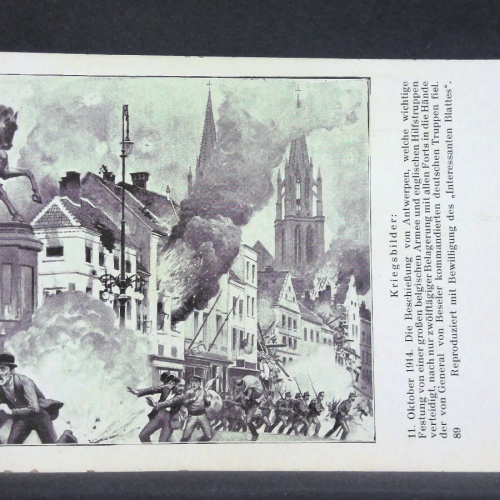 Kriegsbilder 1914 Beschießung von Antwerpen Österreichische Armee JW 165478