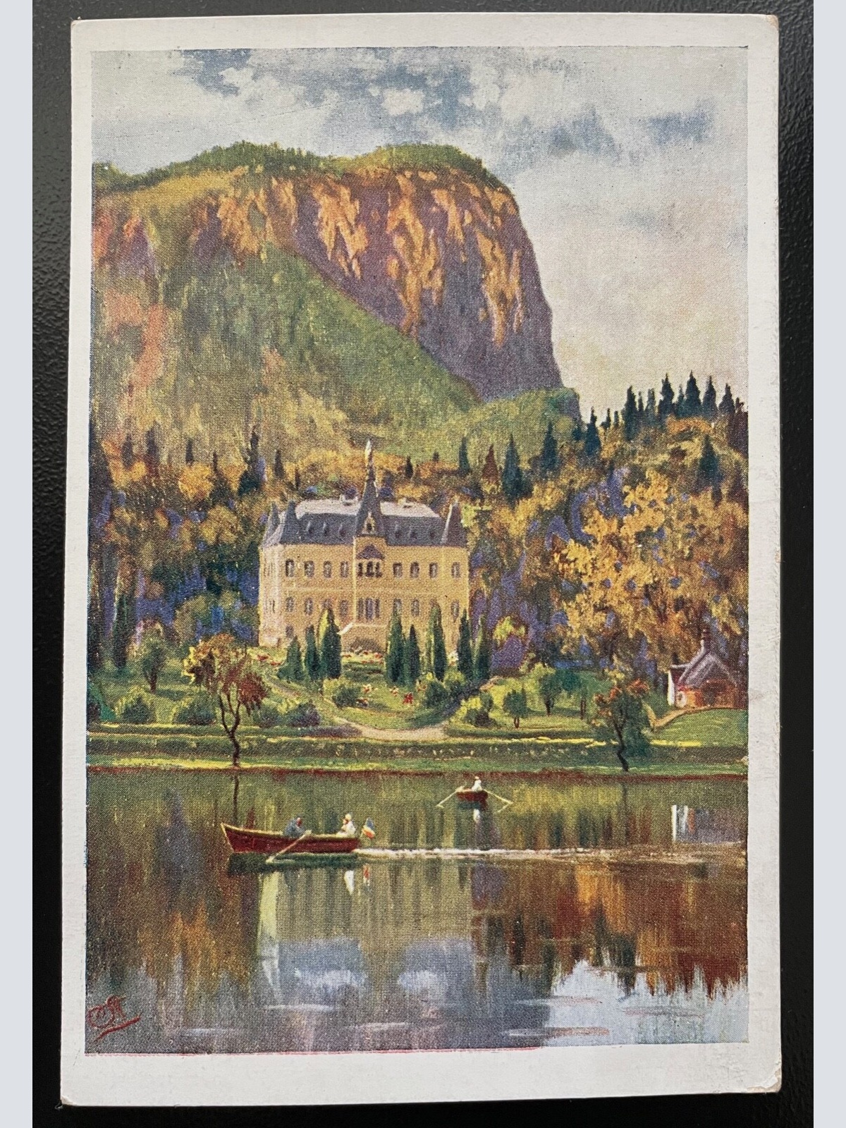 Bled See Schloss Krajlev Grad Ruderboot R.Marčić Berg Slowenien 402489 TH A