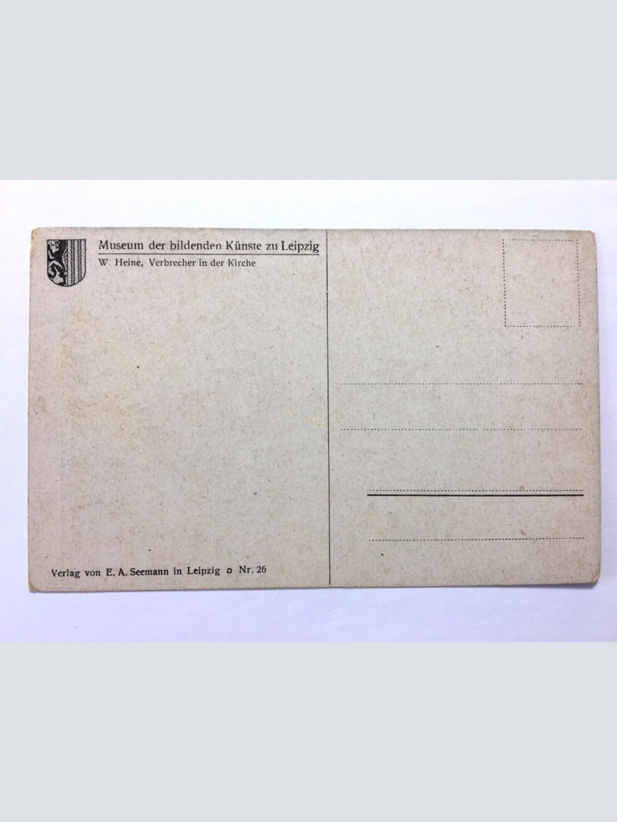 Verbrecher in der Kirche (W. Heine) - Künstlerkarte 40206 TH