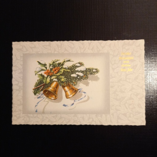 Frohe Weihnachten - Tannenzweig mir zwei Glocken  402279 gr