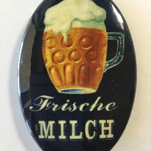 Nostalgie flaschenöffner magnet frische milch bierglas