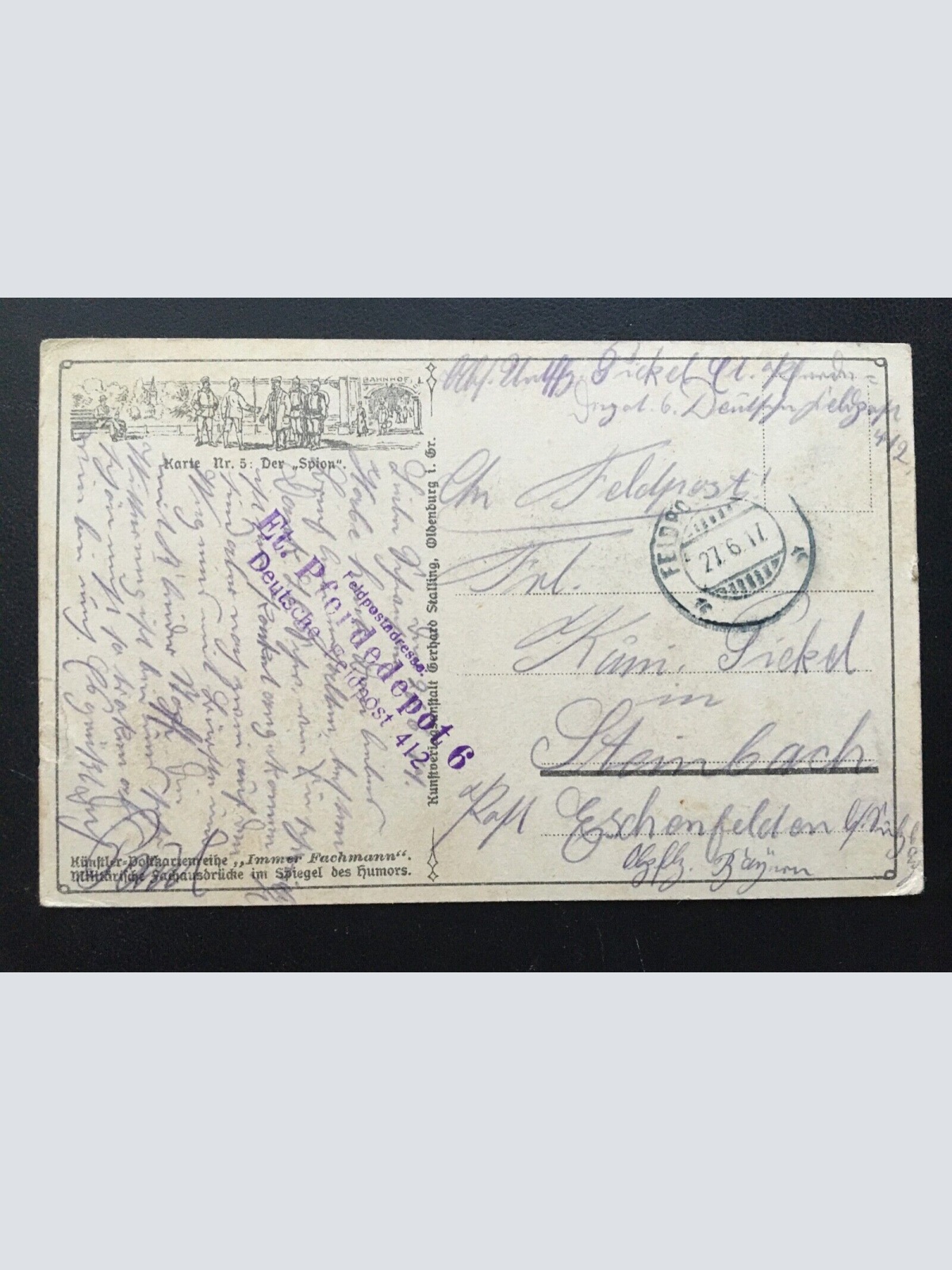 Der "Spion" - Soldat beobachtet Paar - Militär Krieg 400638 TH