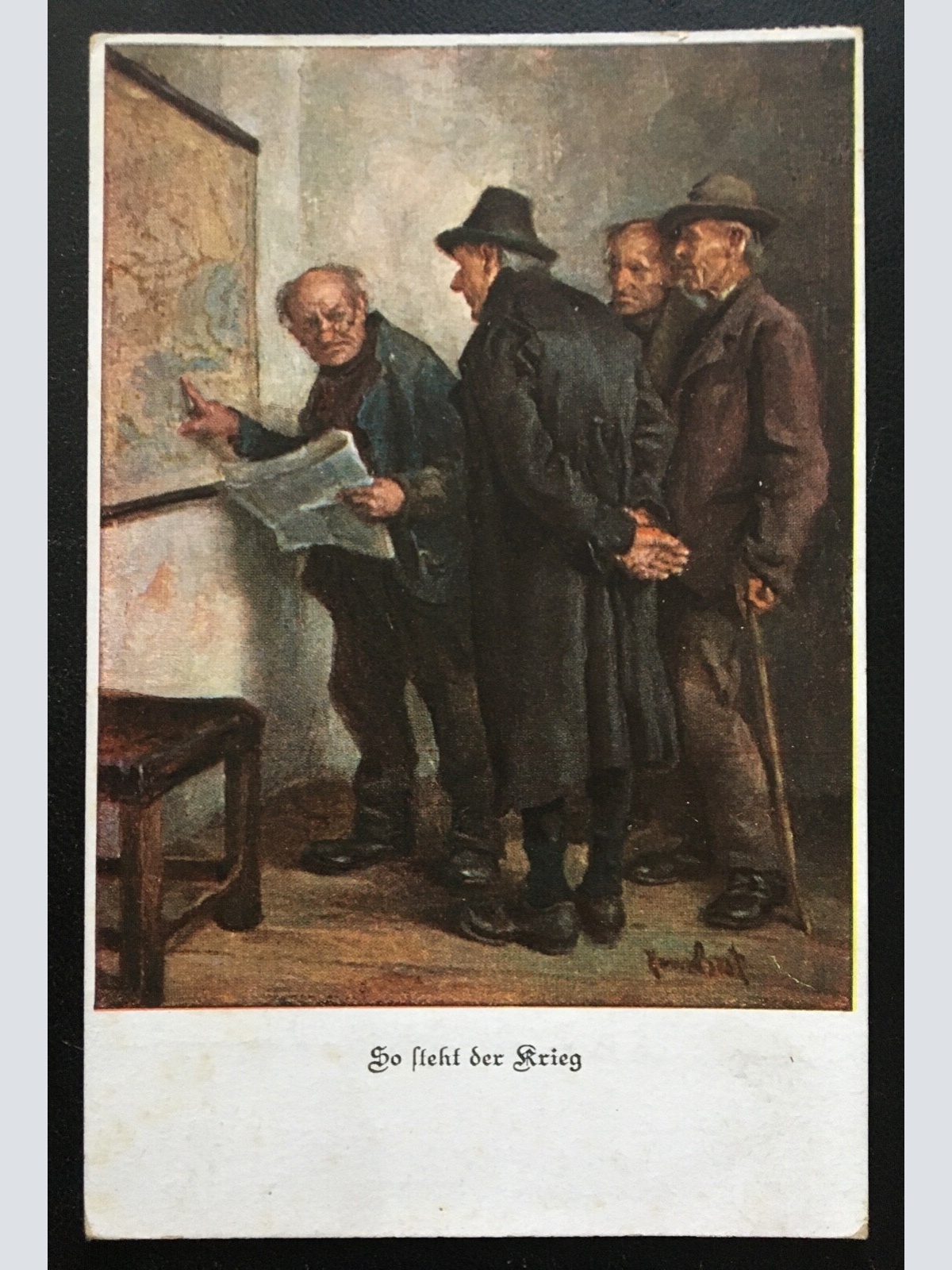 So steht der Krieg - Männer mit Landkarte - Soldaten Militär Krieg 400648 TH