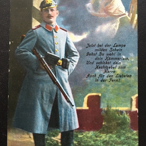 In finsterer Mitternacht - Soldat träumt von Frau - Militär Krieg 400644 TH