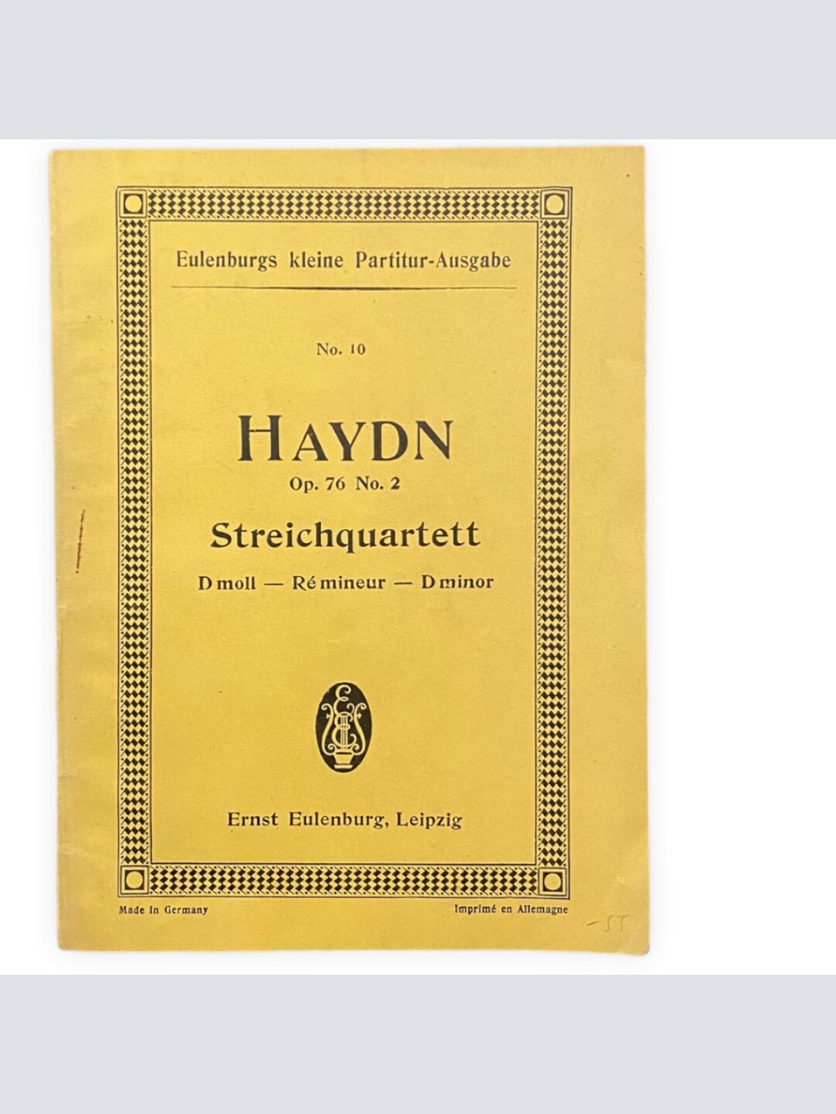 Ernst Eulenberg HAYDN OP. 76 NR. 2 - STREICHQUARTETT SEHR GUTER ZUSTAND!