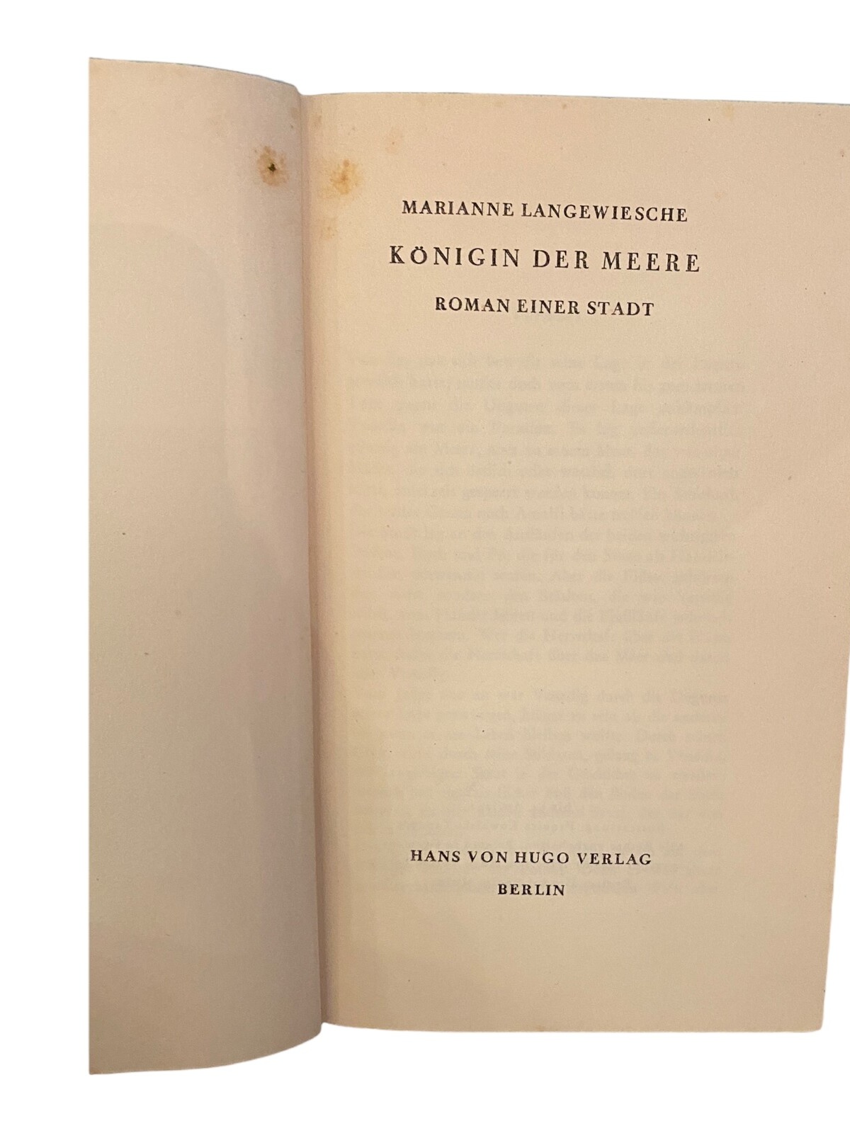 703 Marianne Langewiesche KÖNIGIN DER MEERE HC +Abb GUTER ZUSTAND