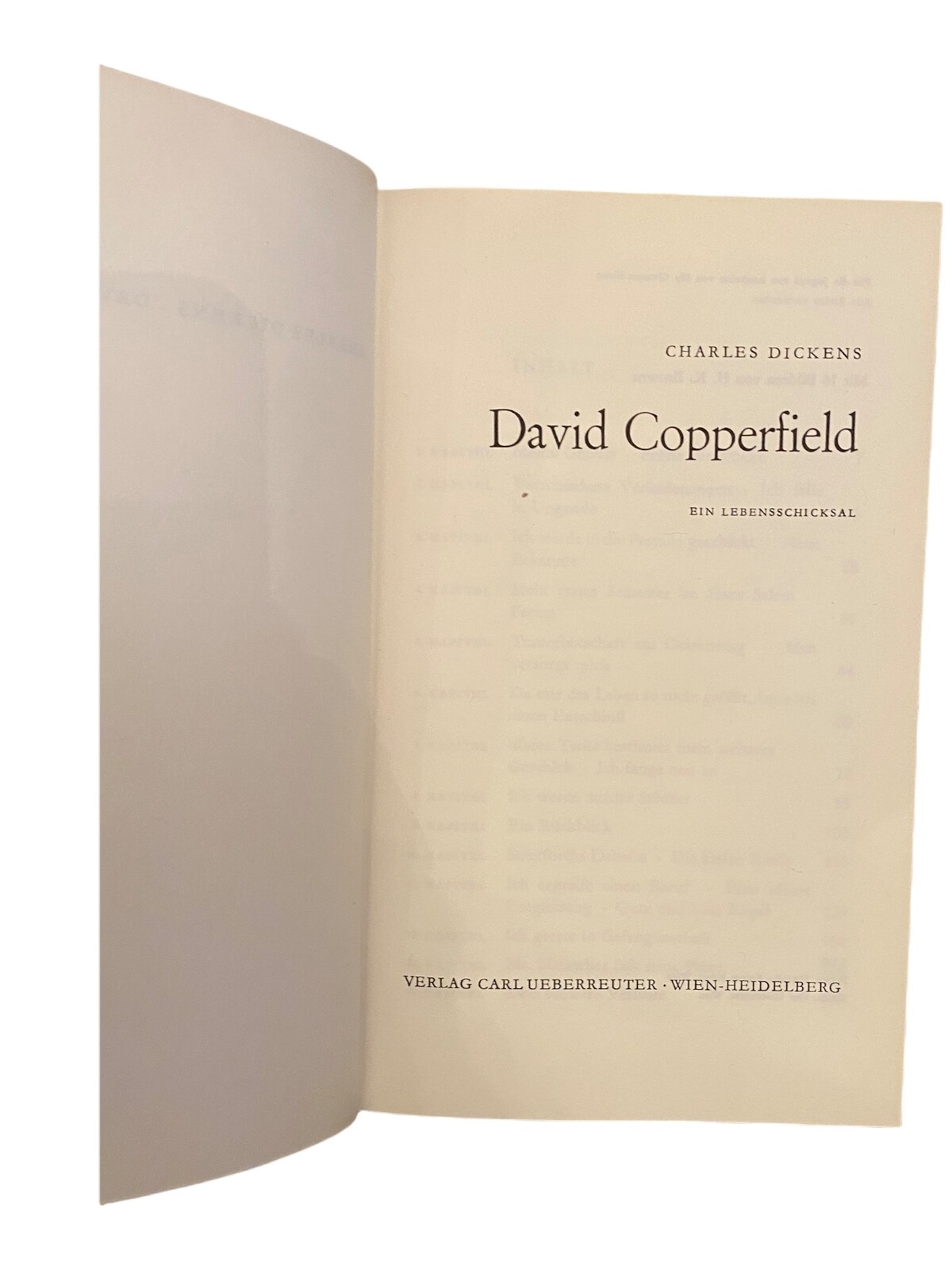 704 Charles Dickens DAVID COPPERFIELD Ein Lebensschicksal HC