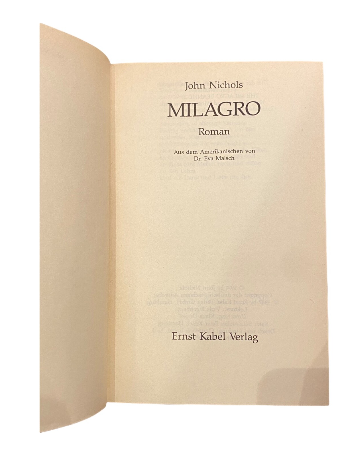 1424 John Nichols MILAGRO HC STADTGESCHICHTEN ROMAN EVA MALSCH