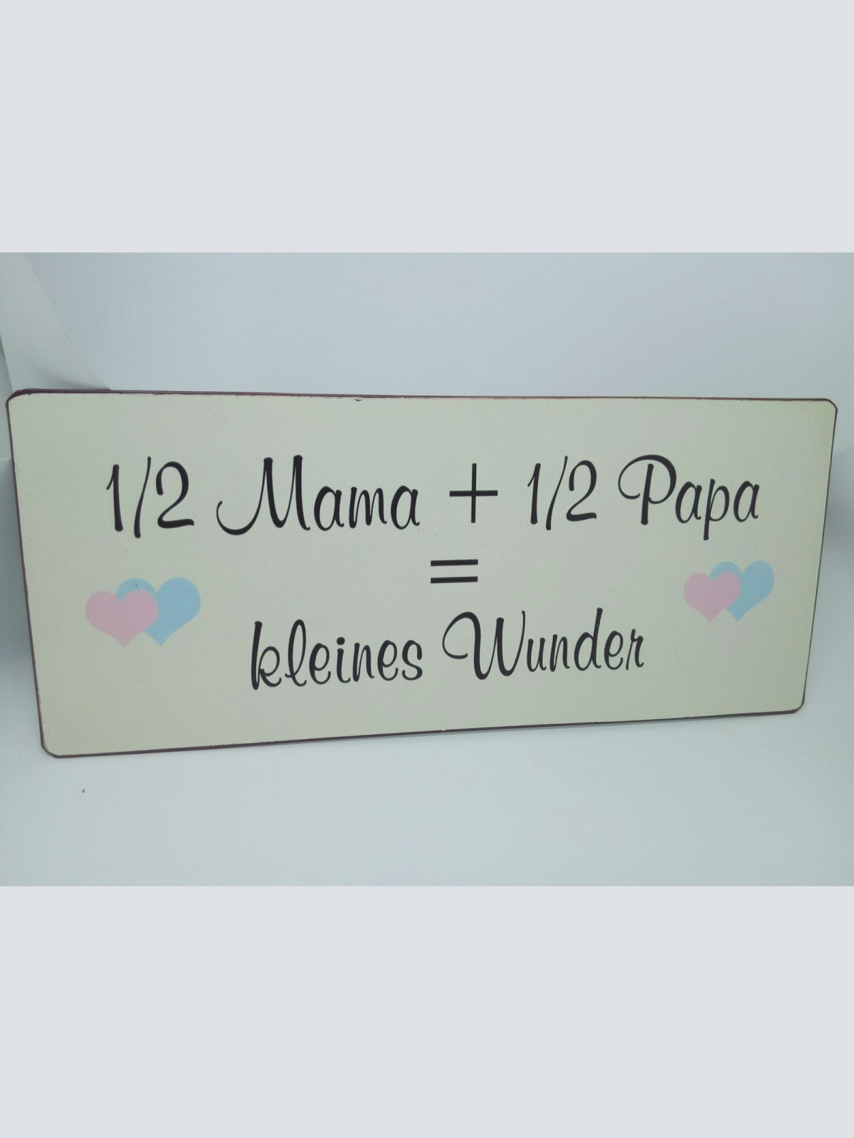 Nostalgie Vintage Retro Blechschild Mama Papa kleines Wunder 30.5x13 cm 60230