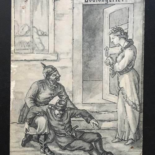 Liebesdienst im Feindesland - Frau Soldaten Militär Krieg 400673 TH