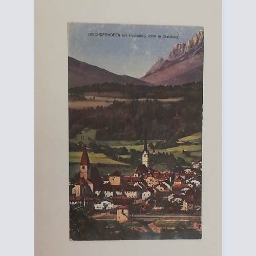 Salzburg Bischofshofen Hochkönig Kirche Berg Wald Schienen 600703A tl