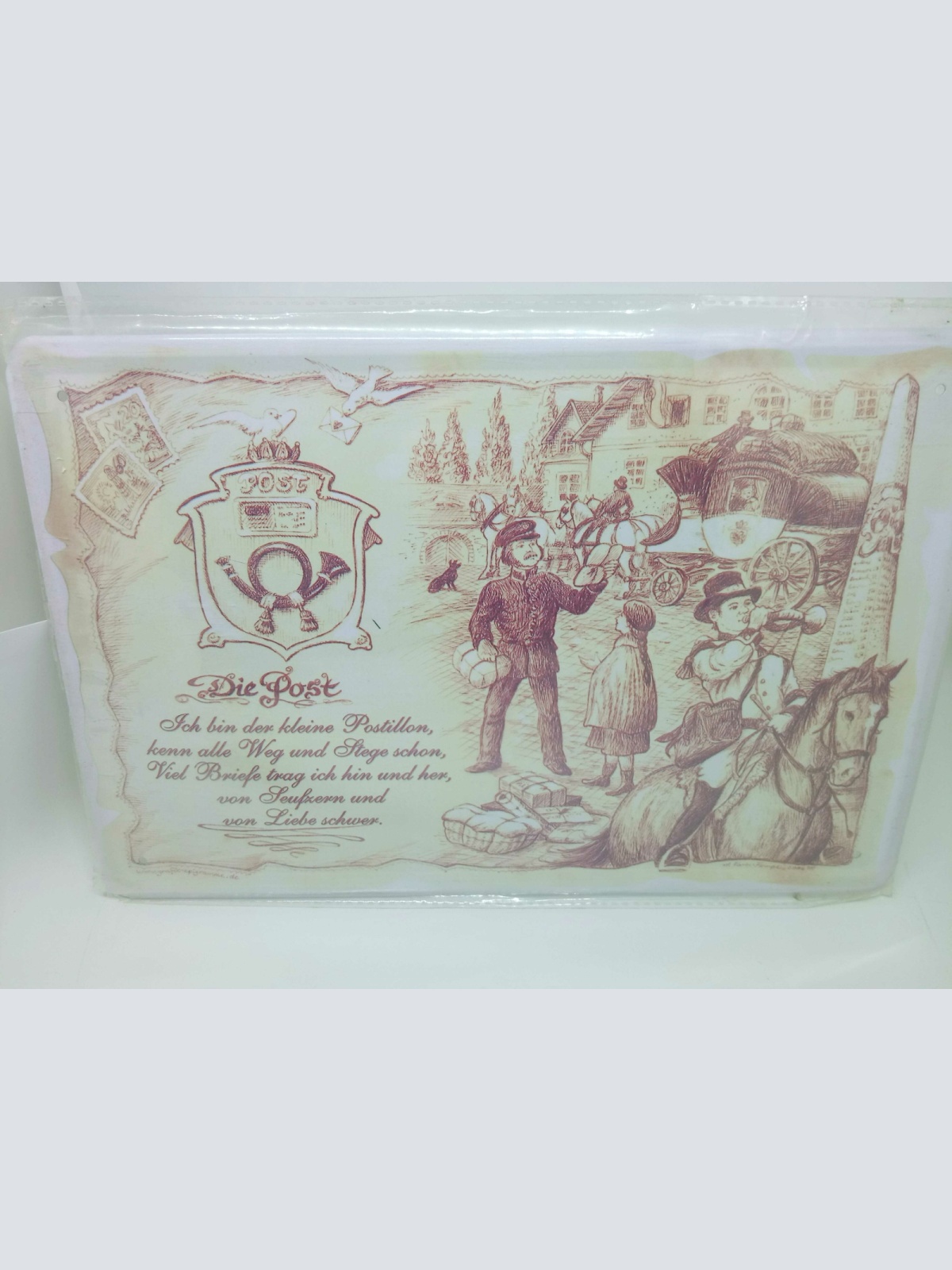 Nostalgie Vintage Retro Schild Spruch die Post 30x20 cm 60236