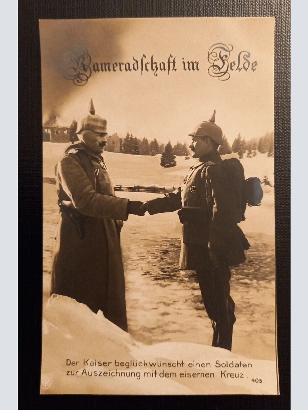 Kameradschaft Im Felde Der Kaiser beglückwünscht Einen Soldaten Ga 50126 SH1