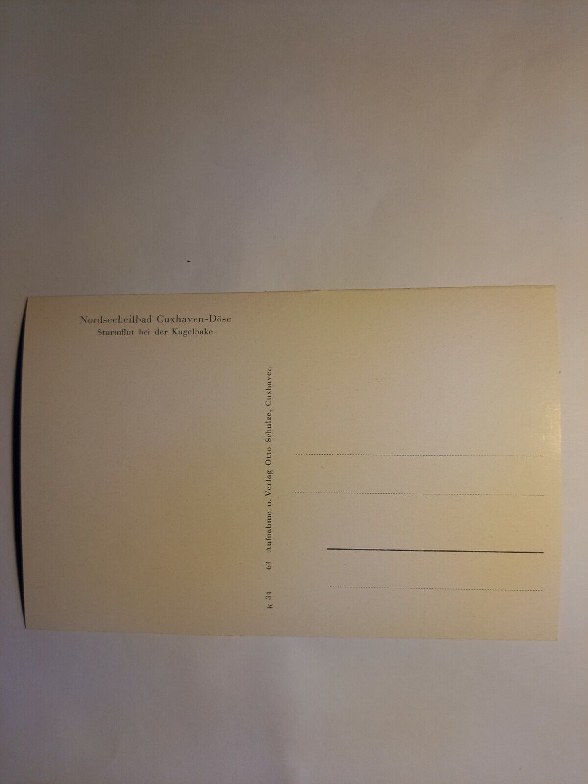 Nordseebad Cuxhaven Döse, Sturmflut 40007 GR