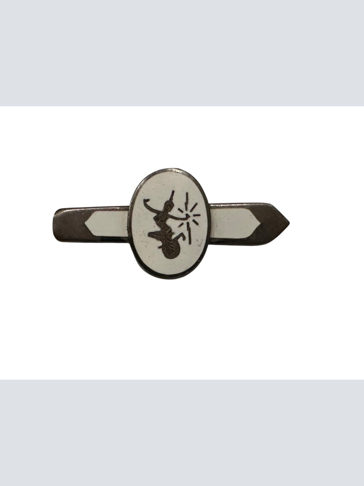 Made in Siam Brosche Email 5 x 2.5 cm um 1920/30 P2