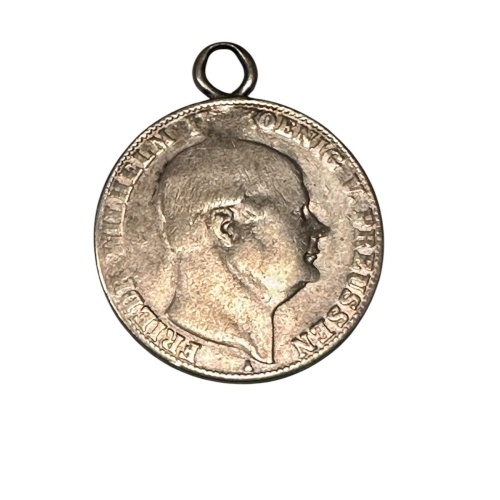 Friedrich Wilhelm Preussen Segen des Mansfelder Bergbaues gehänkelt Silber Ag P4