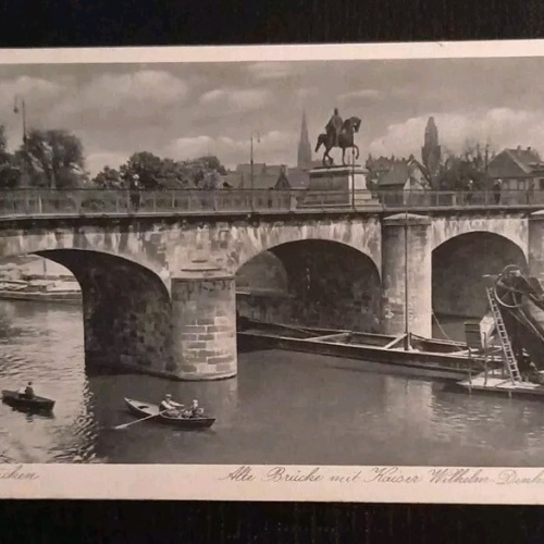 Saarbrücken Brücke Mit Kaiser Wilhelm Denkmal 165668 gr I
