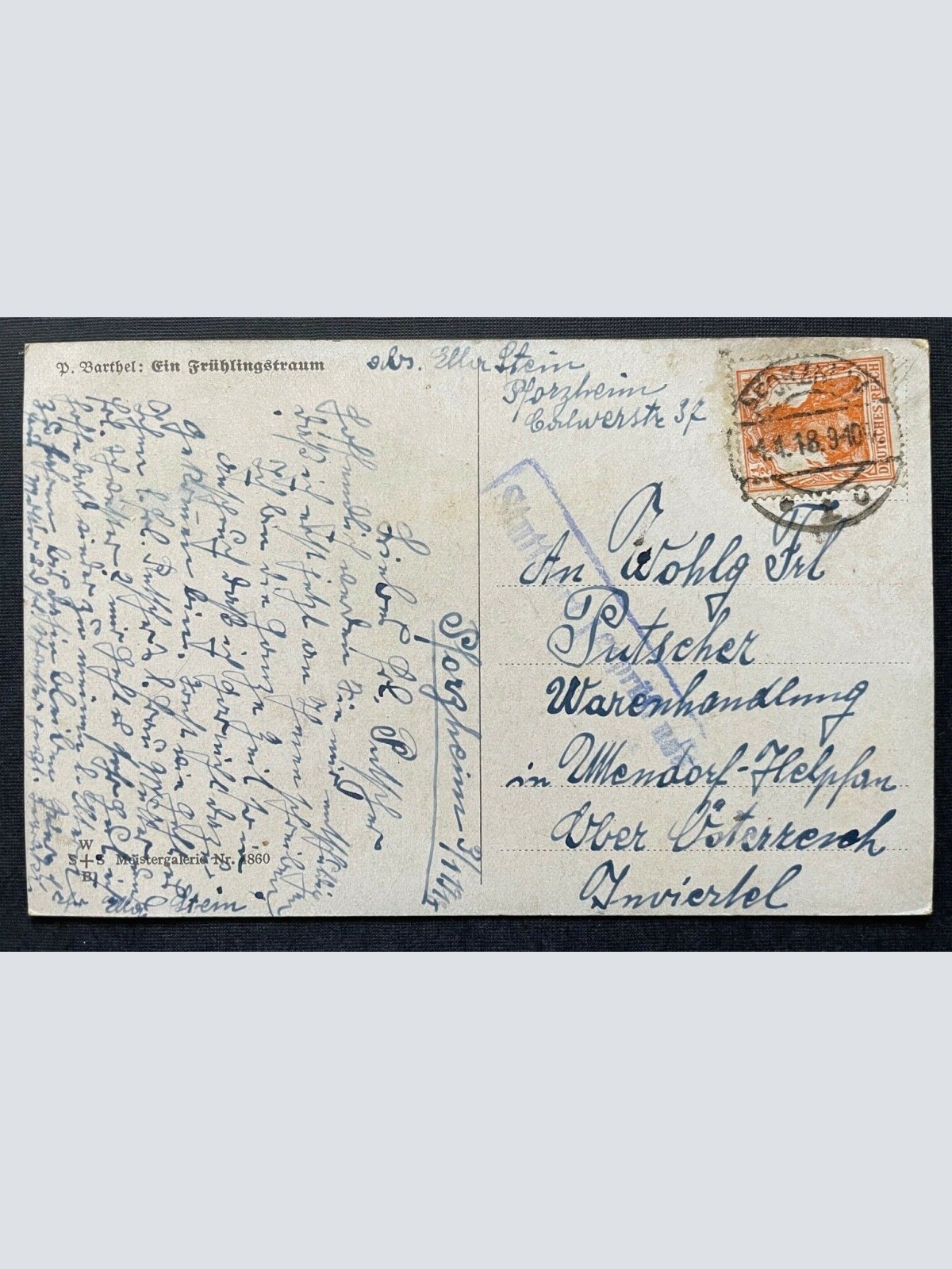 Malerei  Ein Frühlingstraum D.Barthel Mann Frau Paar Ausblick Tisch 400403 TH