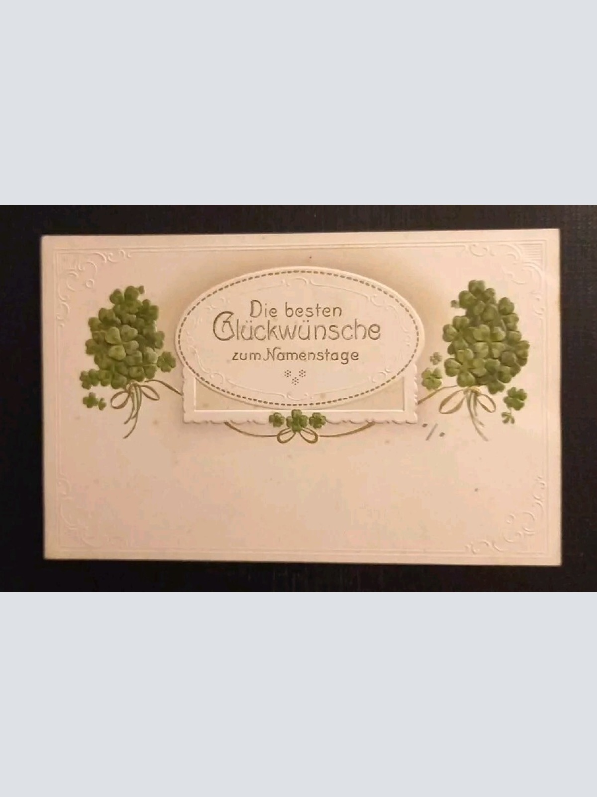 Glückwunsch Zum Namenstag Klee Prägekarte 165900 gr I