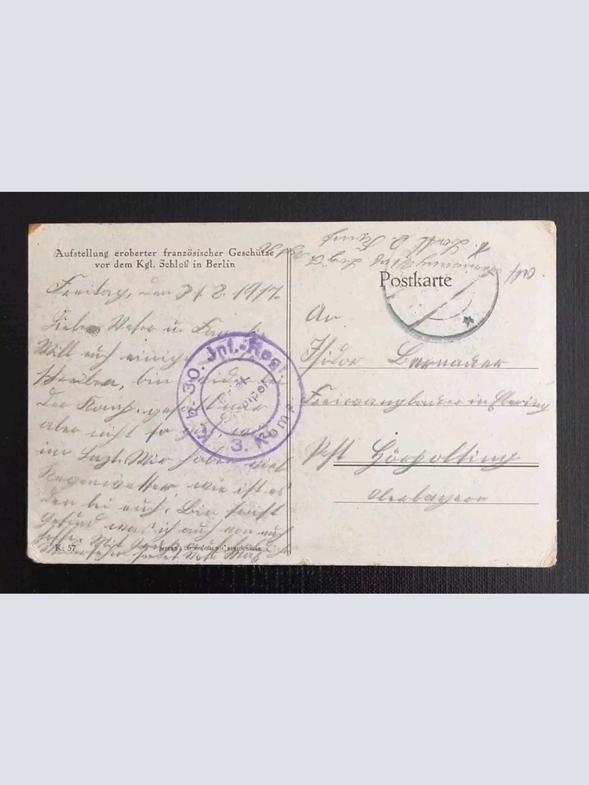 Aufstellung Eroberter Französischer Geschütze Vor Dem Schloß Berlin 410719 gr I