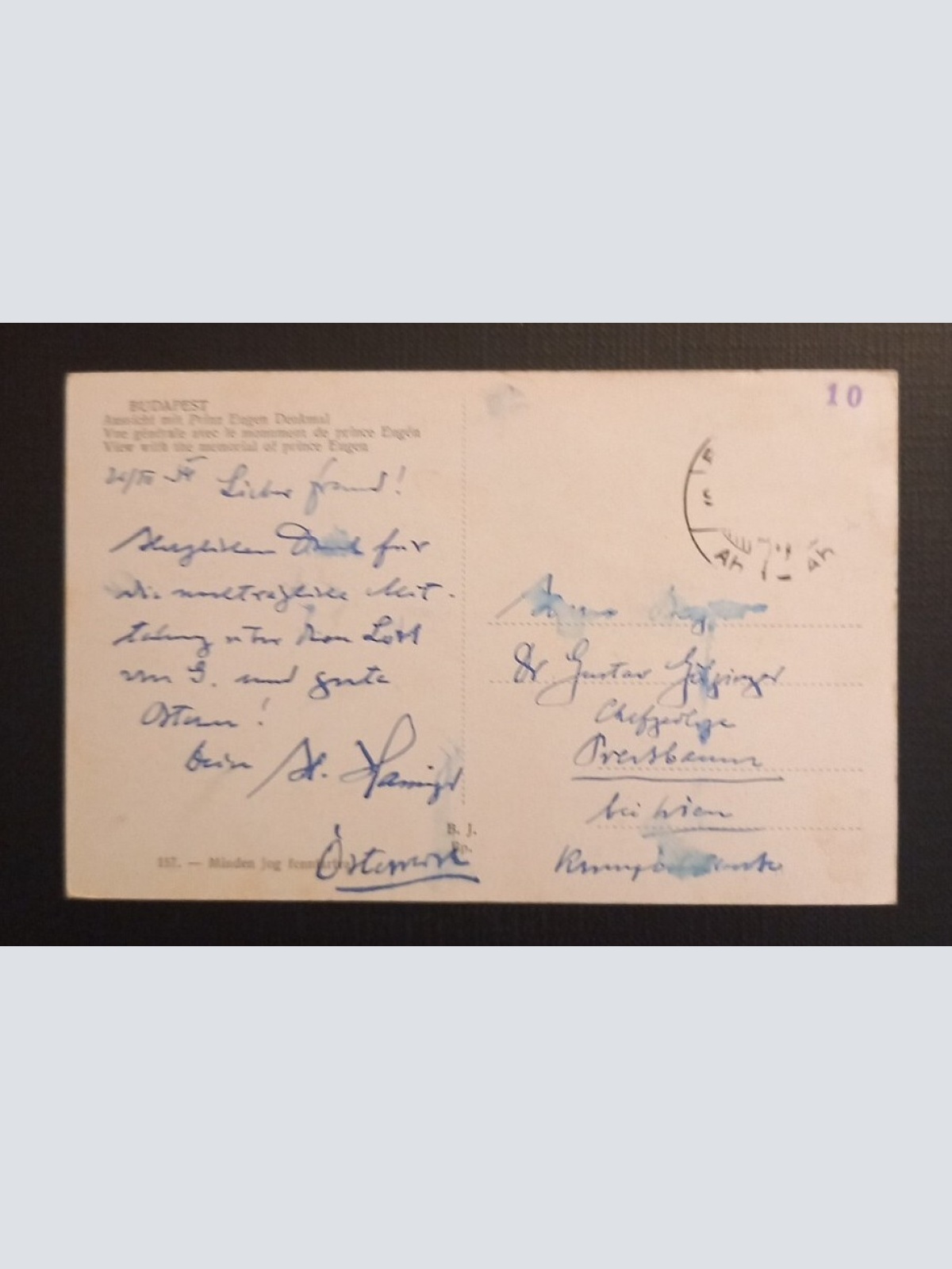 Budapest Aussicht mit Prinz Eugen Denkmal 118022 Ga E