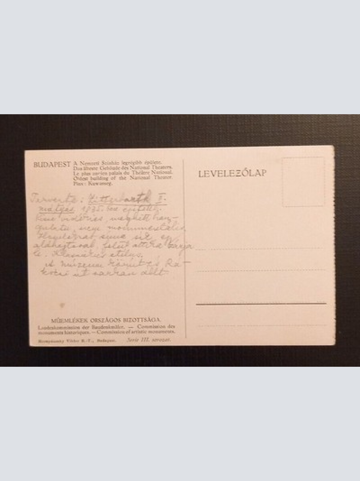 Ansichtskarte Ungarn Budapest National Theater 118064 Ga E
