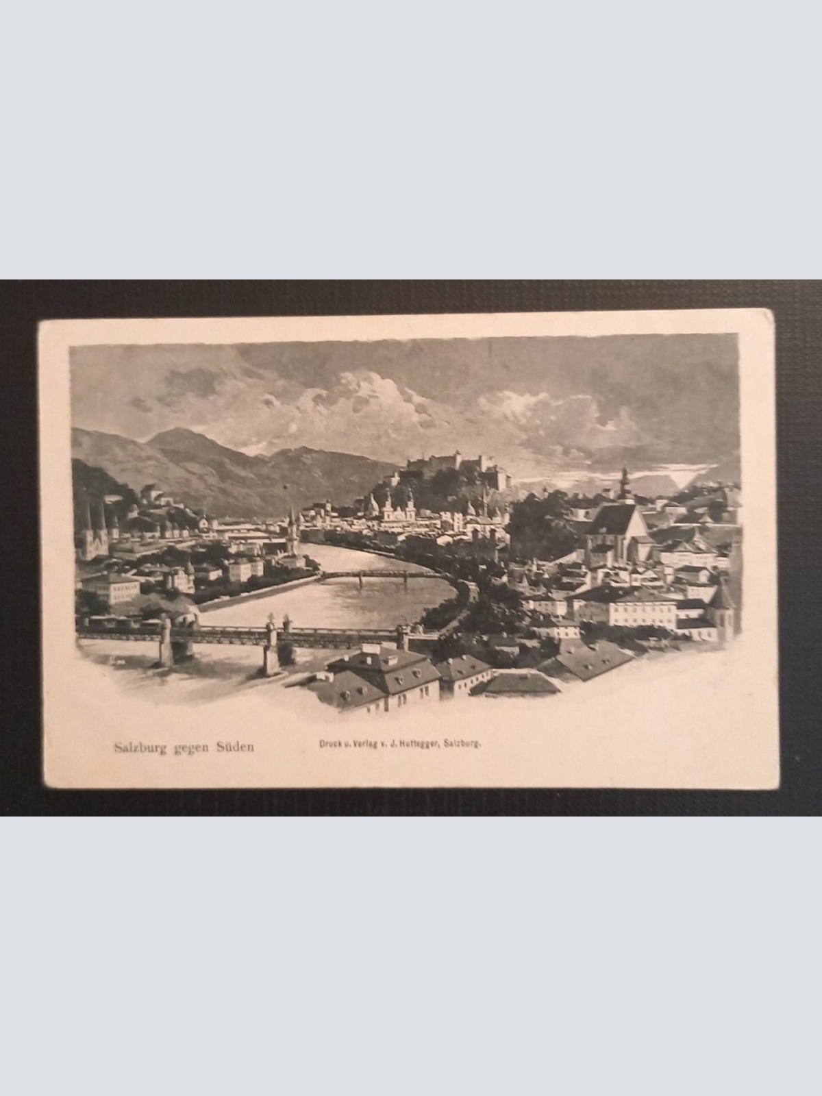Salzburg gegen Süden mit Festung 650098 Ga B