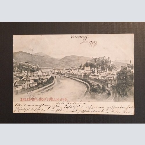 Salzburg von Mülln aus mit Festung 650099 Ga B