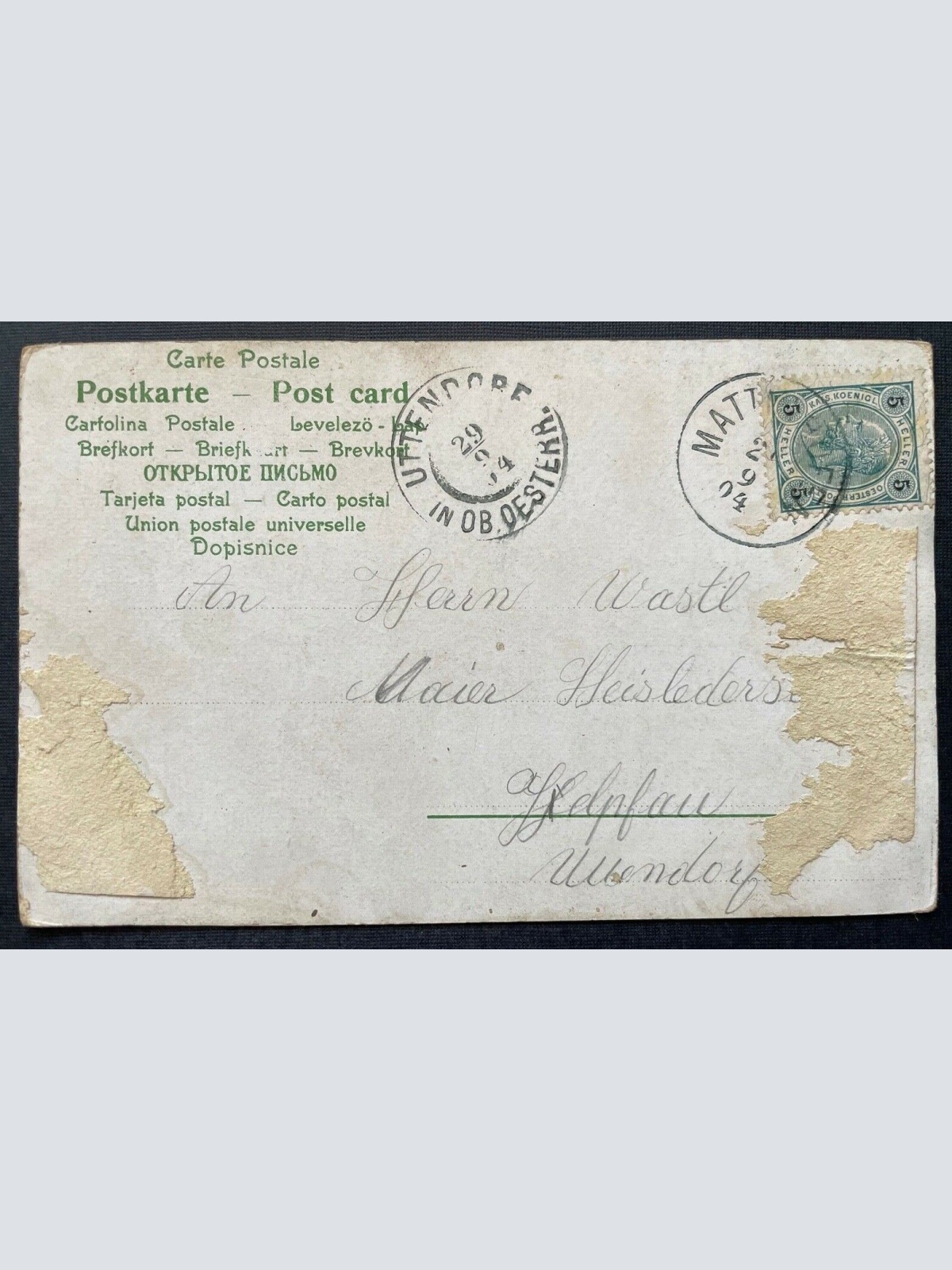 Verlassen bin i Gedicht Mann Frau Paar Trennung Liebe Kleid Tracht 400343 TH A