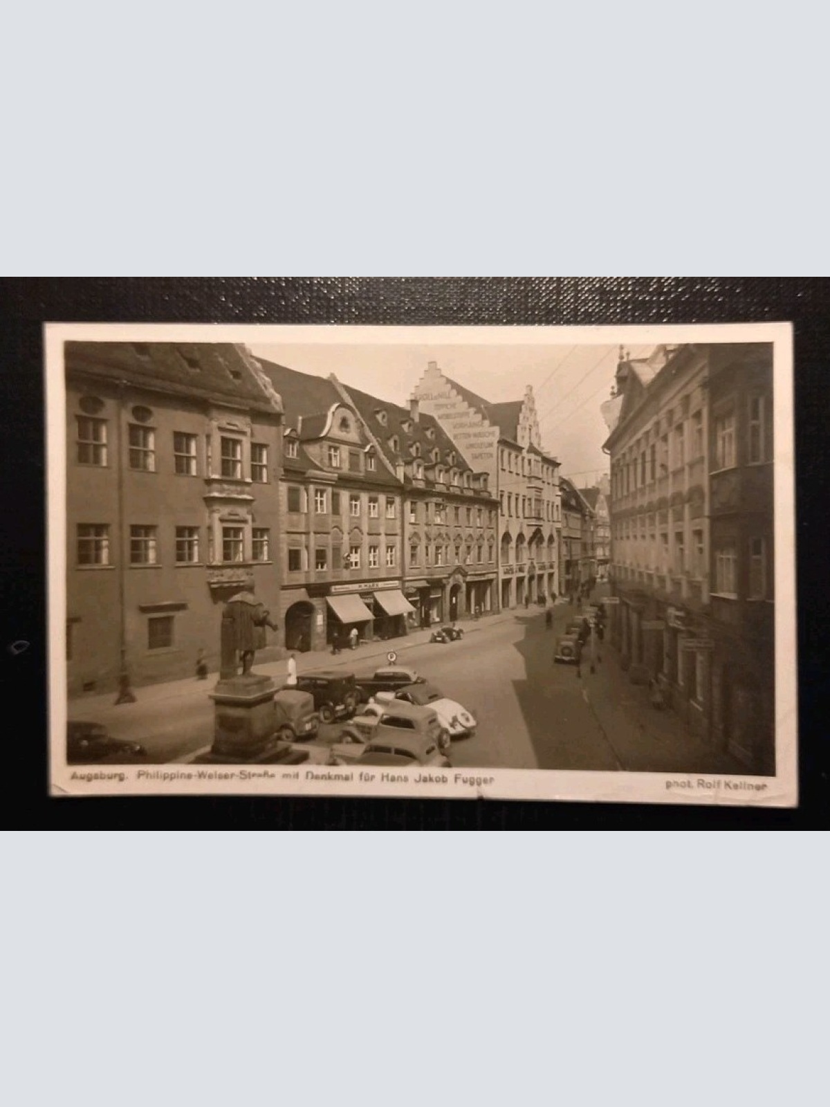 Augsburg Philippine Welser Straße Mit Denkmal Für Hans Jakob Fugger 410482 Gr