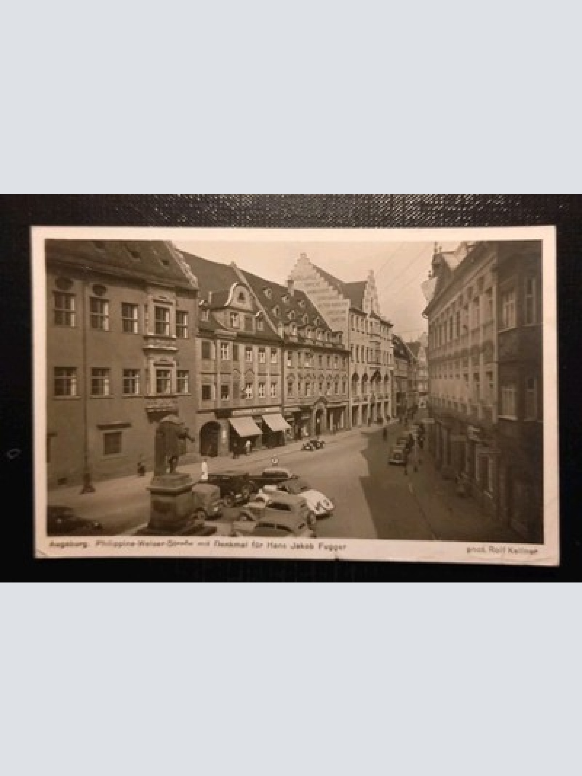 Augsburg Philippine Welser Straße Mit Denkmal Für Hans Jakob Fugger 410482 Gr