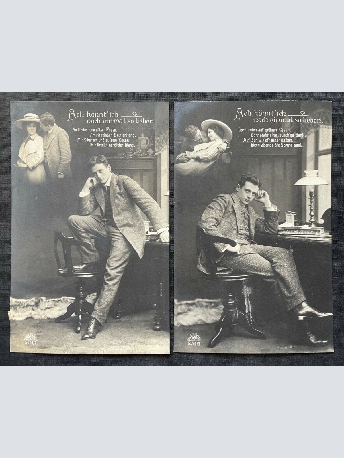 5er Set Könnt ich noch einmal so lieben Mann Frau Paar Sehnsucht Anzug 410788 F