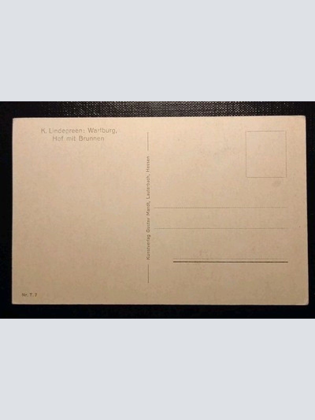 K.Lindegreen Wartburg Hof Mit Brunnen Gr