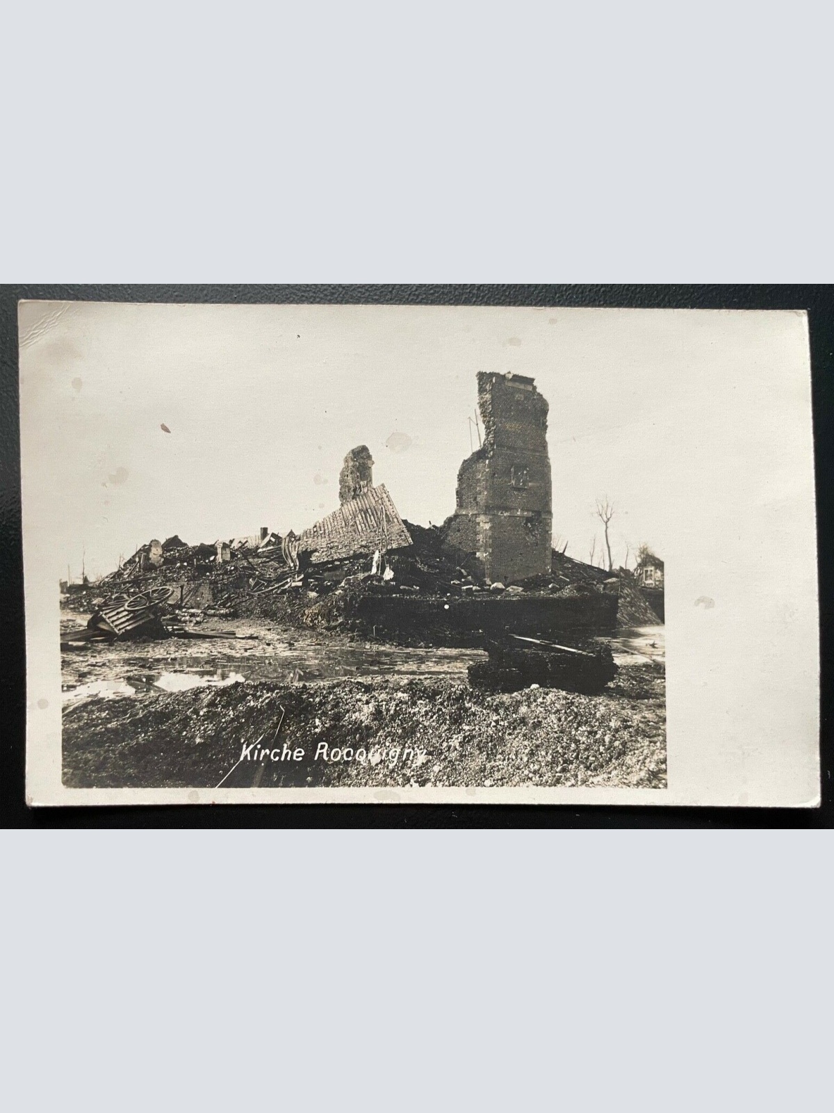 Kirche Rocquigny zerstörtes Gebäude Militär Krieg Ardennes Frankreich 400599 TH