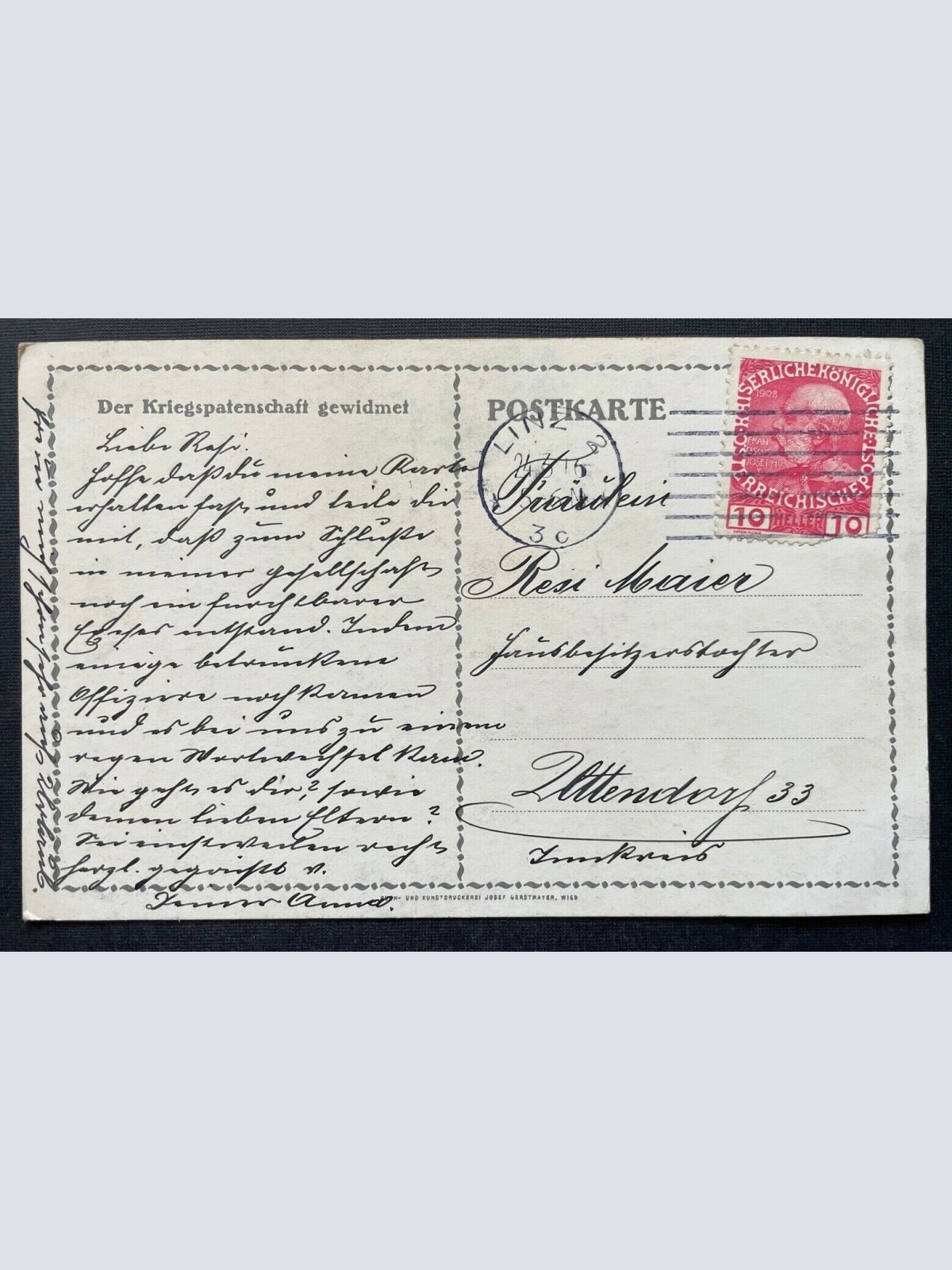 Malerei Die Mutter I.Katz Frau Kind Baby Kleinkind Kleid Tracht 400349 TH