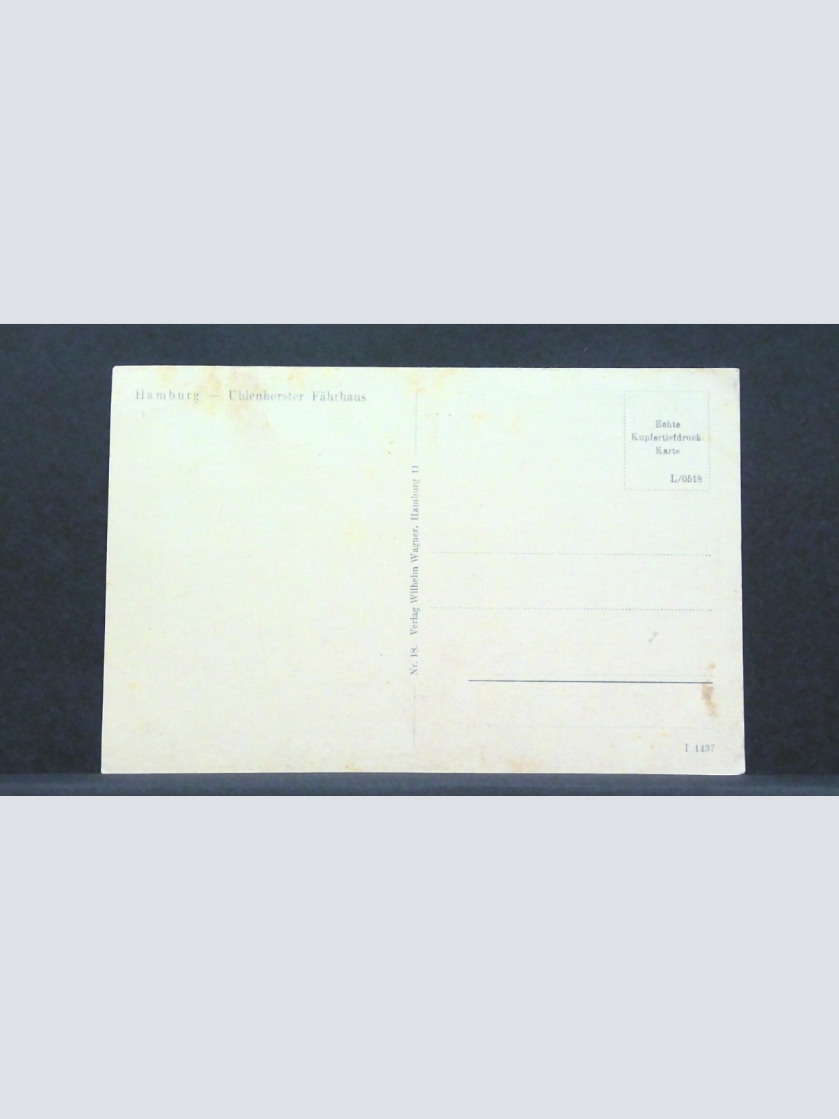 Hamburg Uhlenhorster Fährhaus JW 650148 F