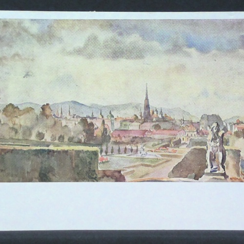 Wien Blick vom Belvedere Fritz Göhring Gemälde JW CB2859 F