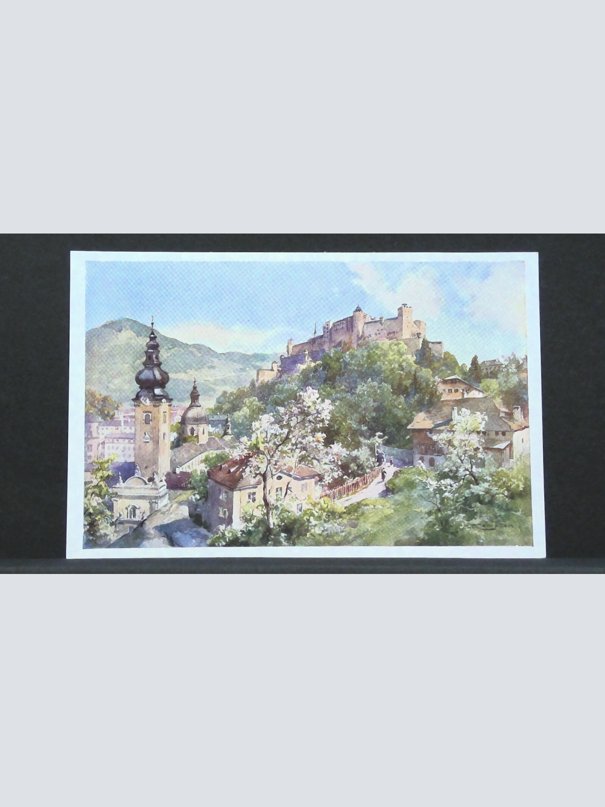 Salzburg vom Mönchsberg gegen Schloss Hohensalzburg Gemälde JW 5002063 F