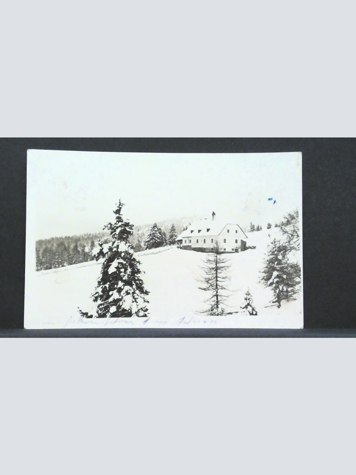 Waldbauernhaus unbekannt im Winter Schnee JW 500187 F