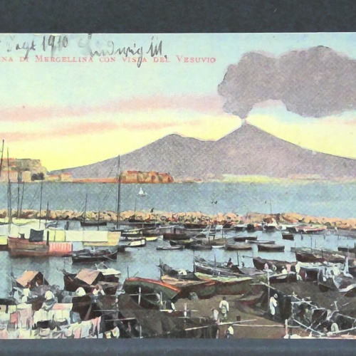 Napoli Marina di Mergellina con vista vesuvio JW 00278 F