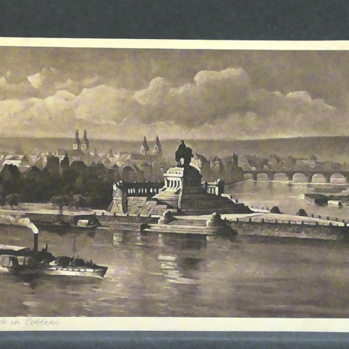 Deutsches Eck in Coblenz Kaiser Wilhelm Denkmal JW 401206 F