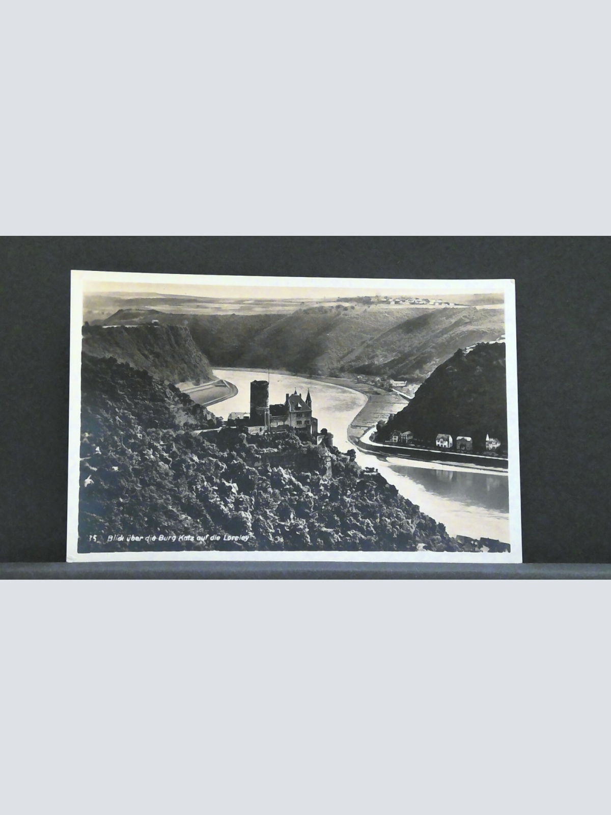 Blick über die Burg Katz auf die Loreley Rhein JW 401208 F