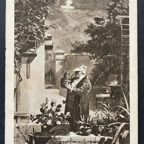 Mann Kaktus Garten Gärtner Blumen Pflanzen Gießkanne Haus Baum Hut 410782 TH