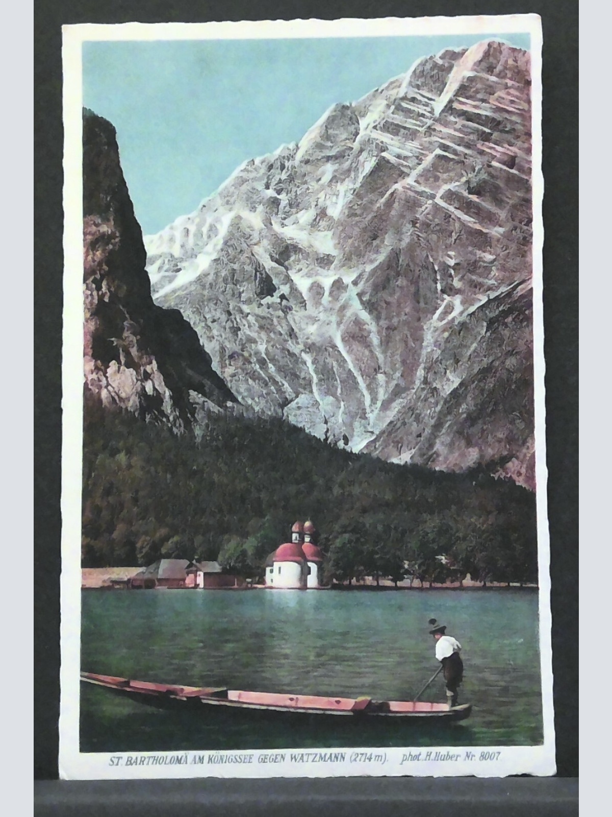 St Bartholomä am Königsse gegen Watzmann Schiffer JW 410208 F